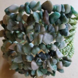 Green Jasper Cuff Bracelet